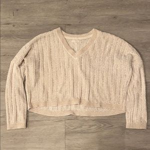 ✨L.A Hearts Cream Cropped Sweater